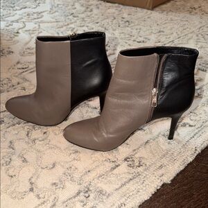 Ann Taylor Black and Brown Ankle Boots